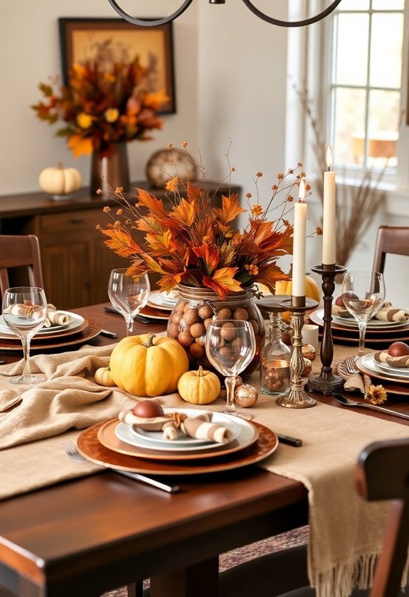 How to Decorate Your Home for Fall With Warm and Inviting Decor 8 autumn gathering table setting