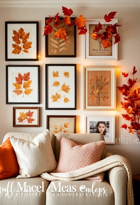 autumn themed art arrangement