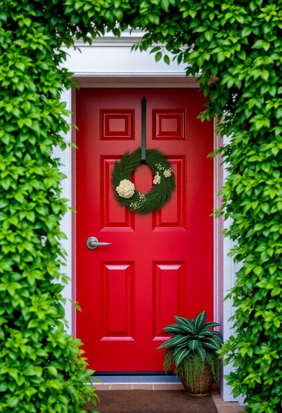 bold color front door