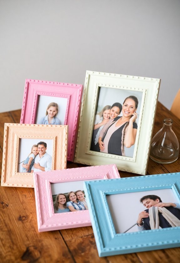 cardboard painted photo frames