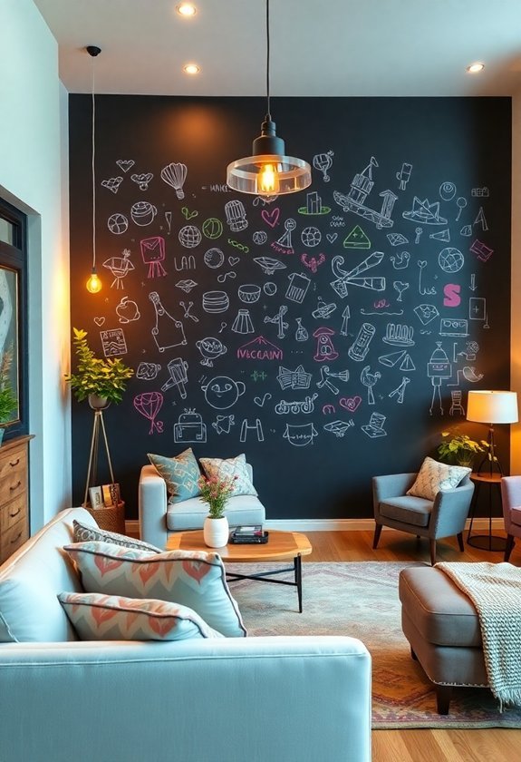 chalkboard wall decoration idea