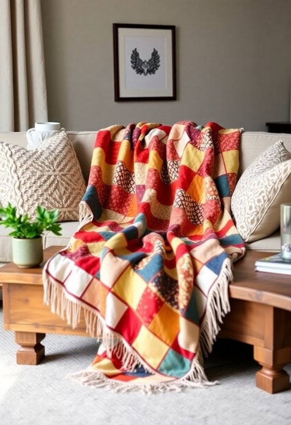 cozy fabric scrap blanket