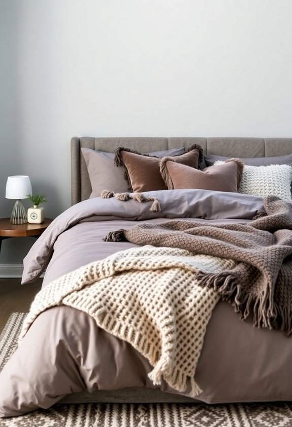 cozy layered gray textures