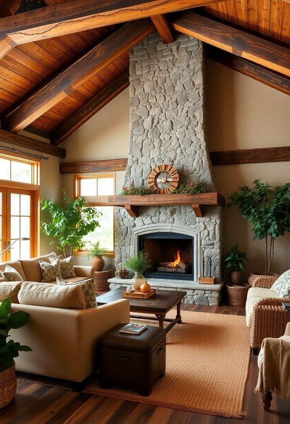 cozy natural materials ambiance