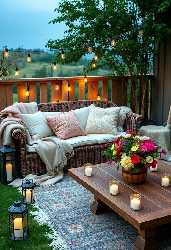 cozy outdoor relaxation area