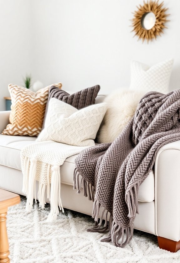 cozy up with textiles