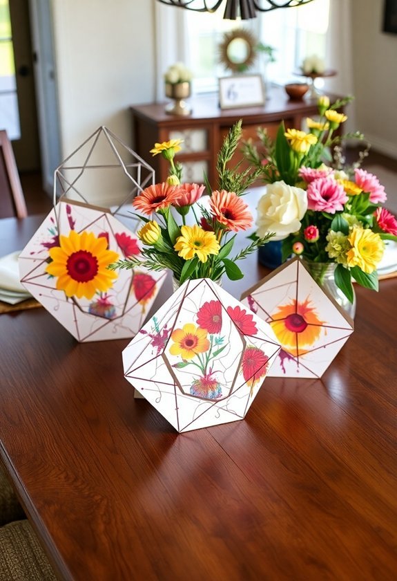 creative cardboard table decor