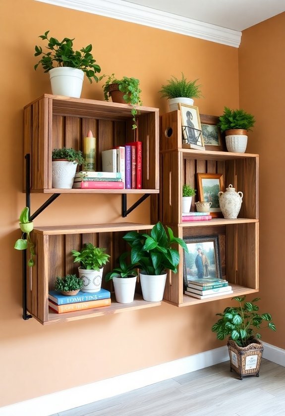 10 Handmade Home Decor Ideas to Make Your Space Truly Unique 2 creative storage using crates