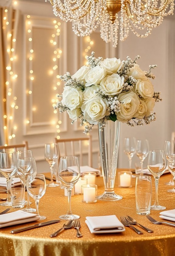 dazzling sparkling table decor