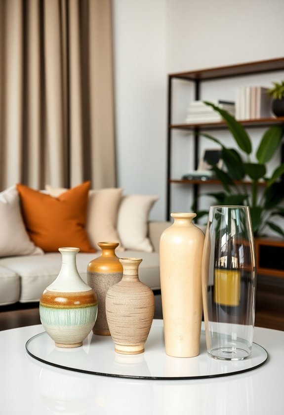 eclectic vase arrangement styles