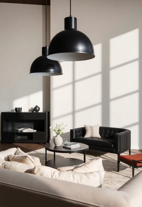 elegant black lighting accents