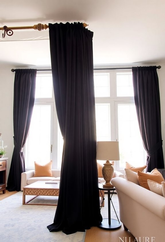 elegant dark window coverings