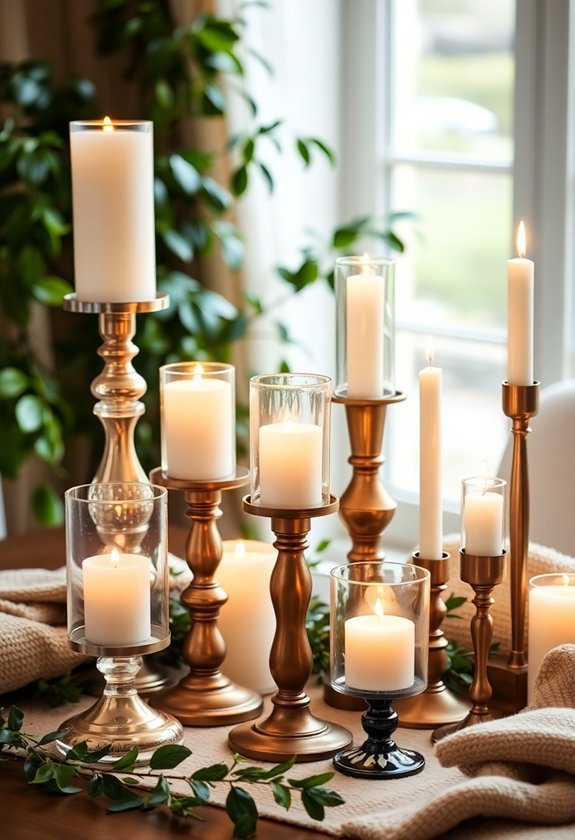 elegant decorative candle holders