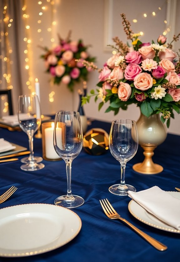 elegant dining arrangements displayed