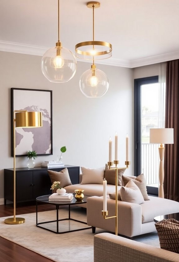 elegant gold light fittings