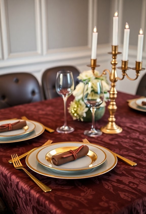 elegant gold table accents