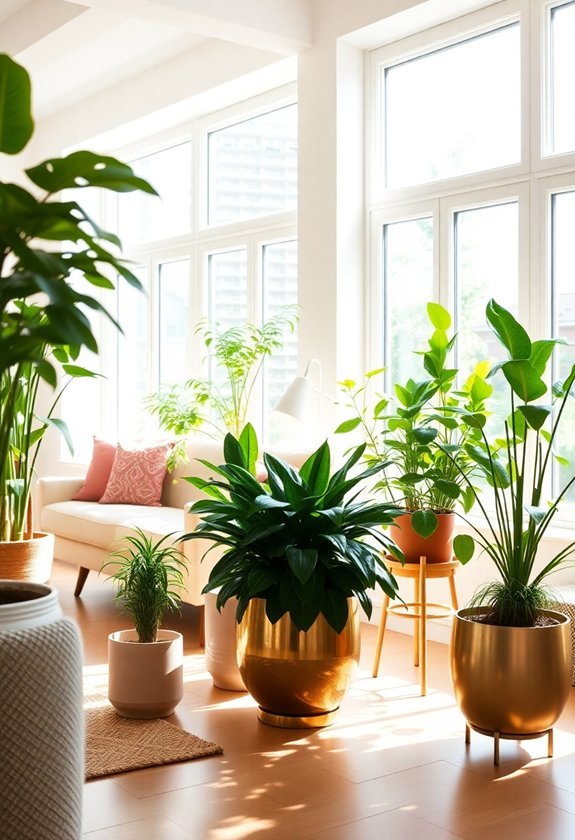 enhance decor using houseplants