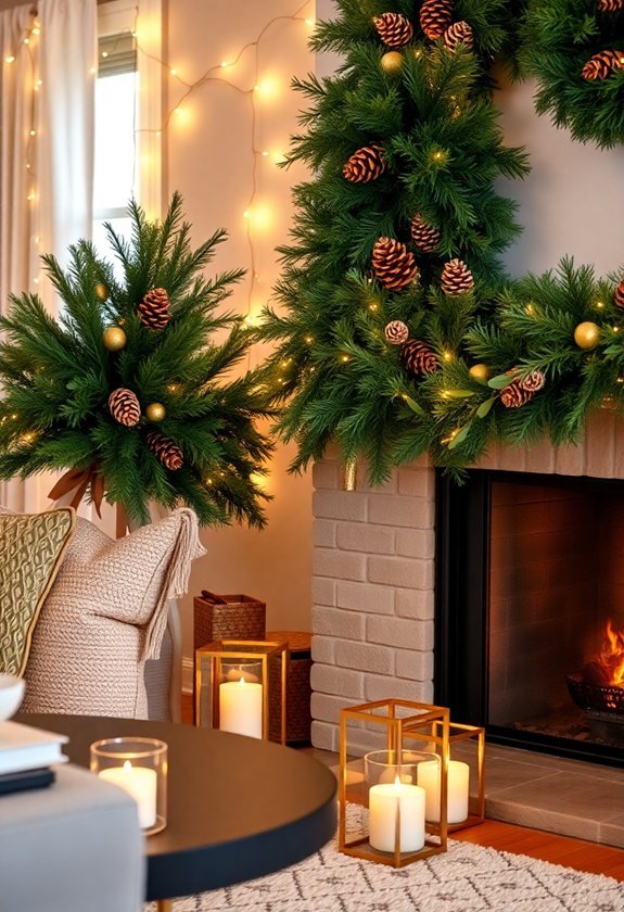 10 Festive Christmas Home Decor Ideas for a Magical Holiday Season 2 evergreen arrangement natural theme