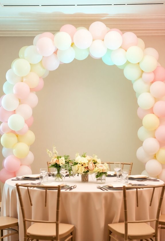 festive balloon garland decor