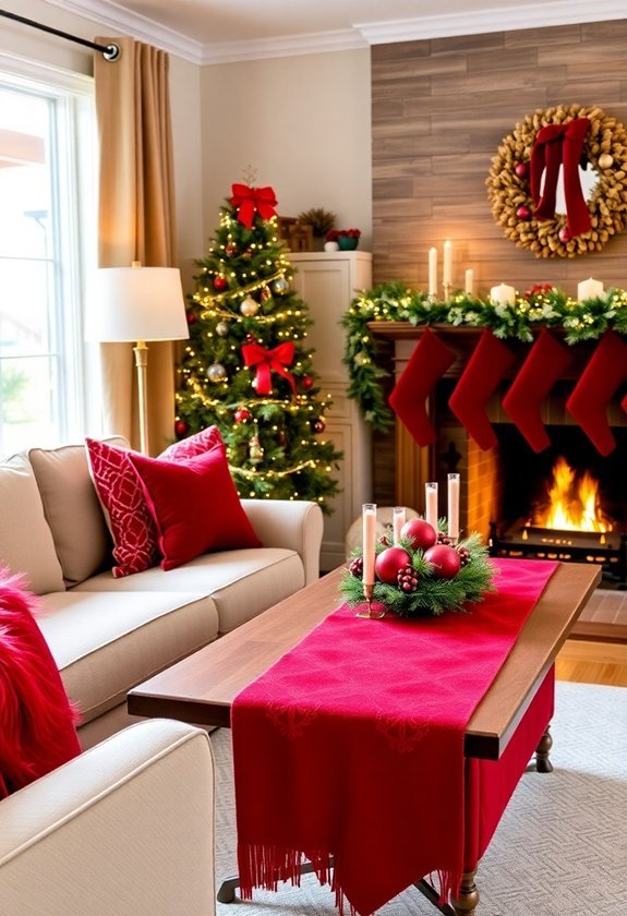 festive seasonal red decor