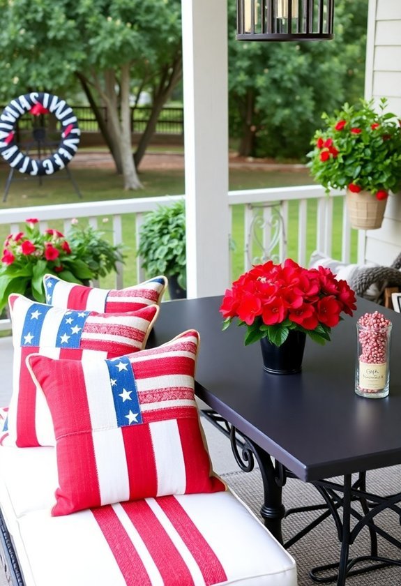 flag themed pillow cover diy