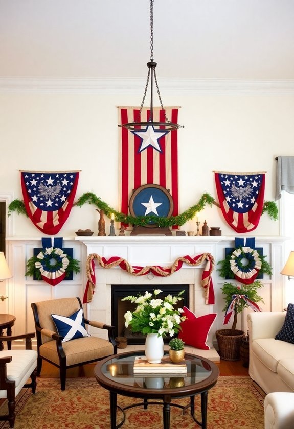 flags and decorative embellishments