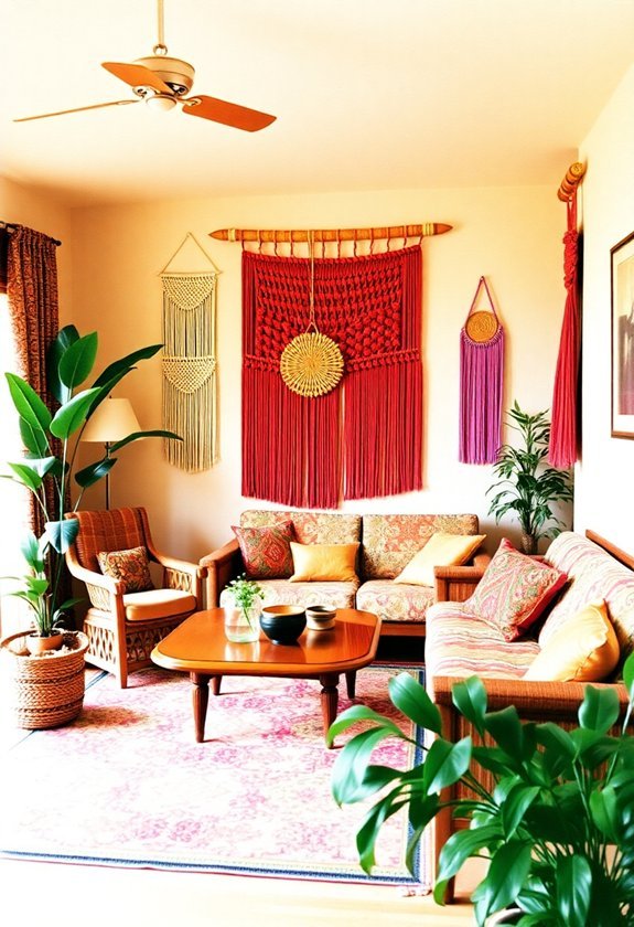9 Stunning 1970s Home Decor Trends You Need to Try 5 knotting art and fabric