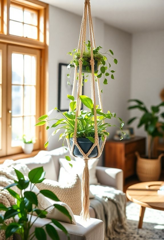 macrame plant hanger tutorial