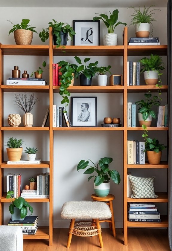 maximize storage with shelves