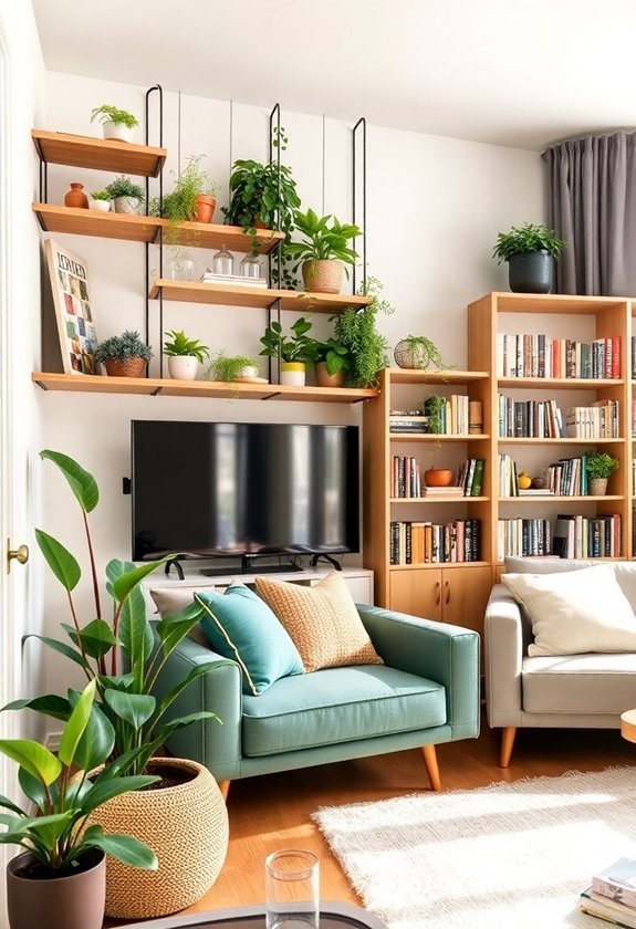 9 Brilliant Home Decor Ideas for Small Spaces 3 maximize storage with shelves