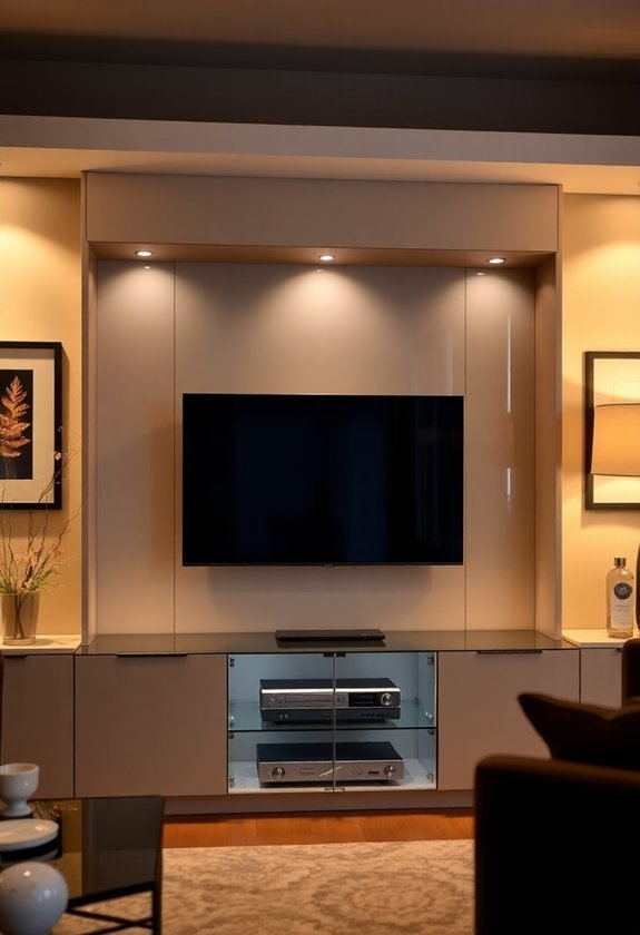 modern sleek display unit