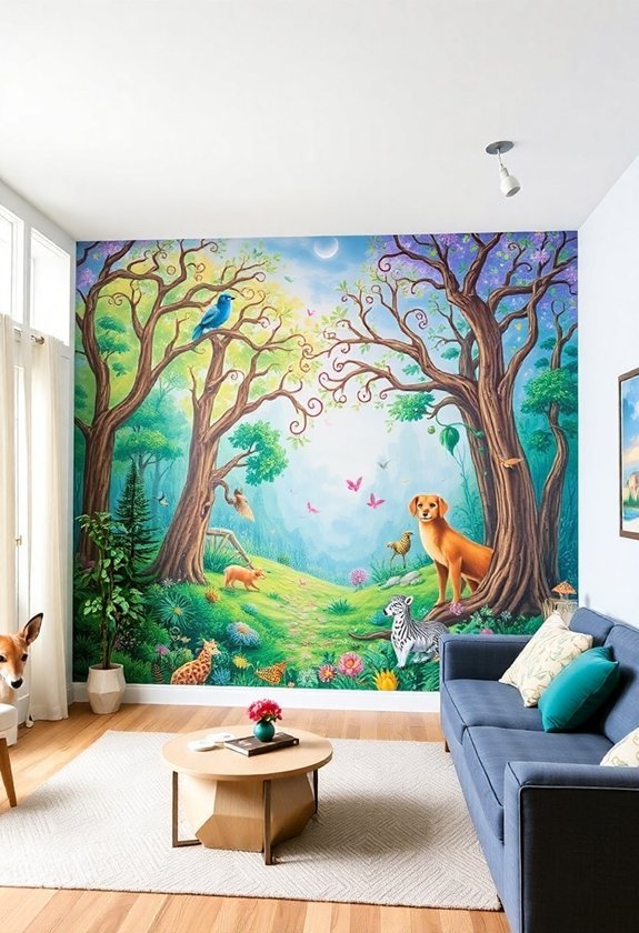 murals bring playful charm