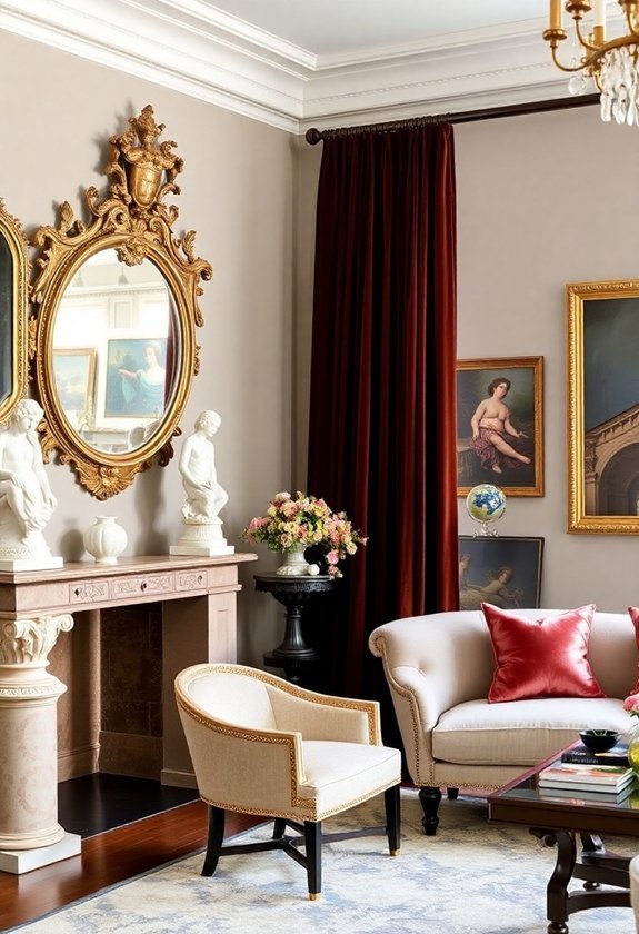 How to Create a Neo-Classical Home Decor Look for Timeless Luxury 7 polished art and accessories