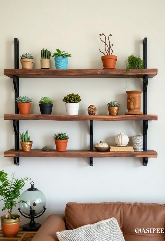 rustic shelves reclaimed wood