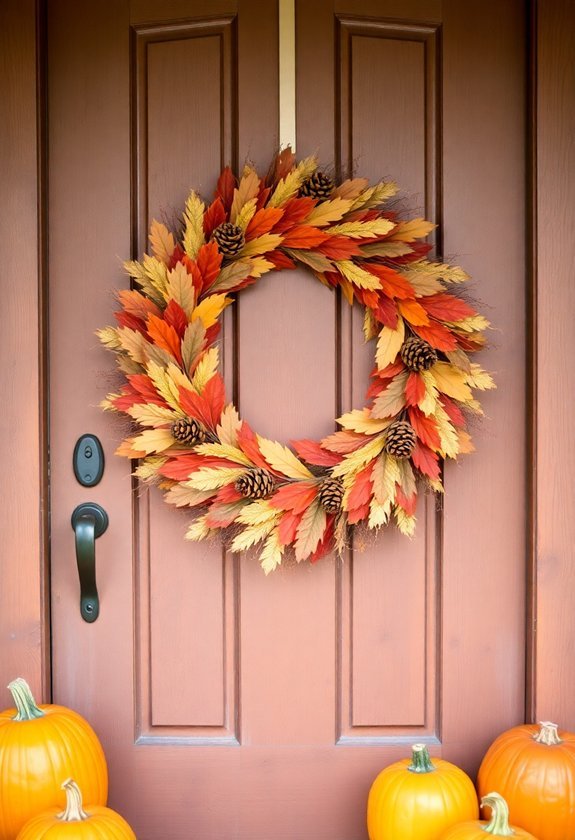 How to Style Your Home With Thanksgiving Decor for a Warm and Inviting Holiday 7 seasonal decorative wreath display