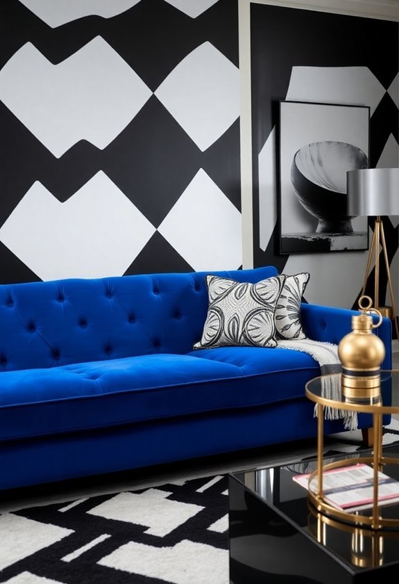 striking monochrome bold accents