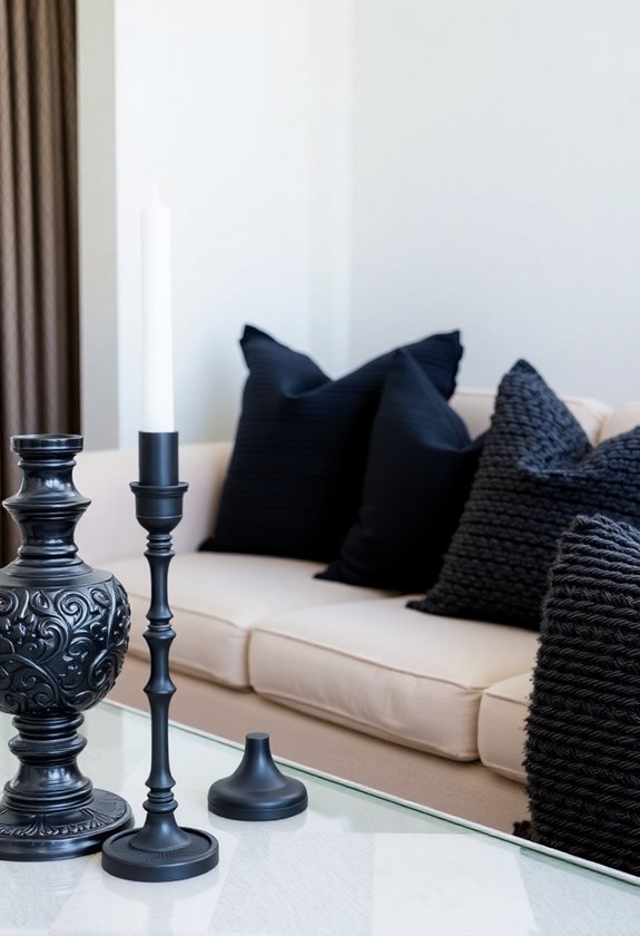 stylish black home decor