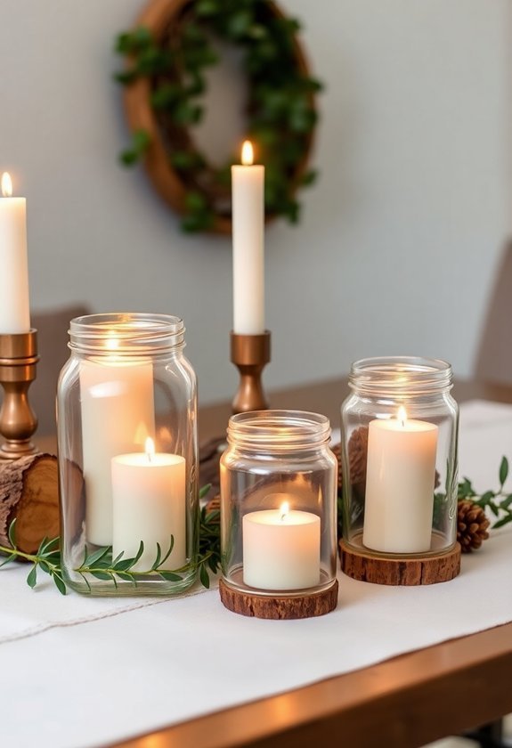 stylish glass jar candles