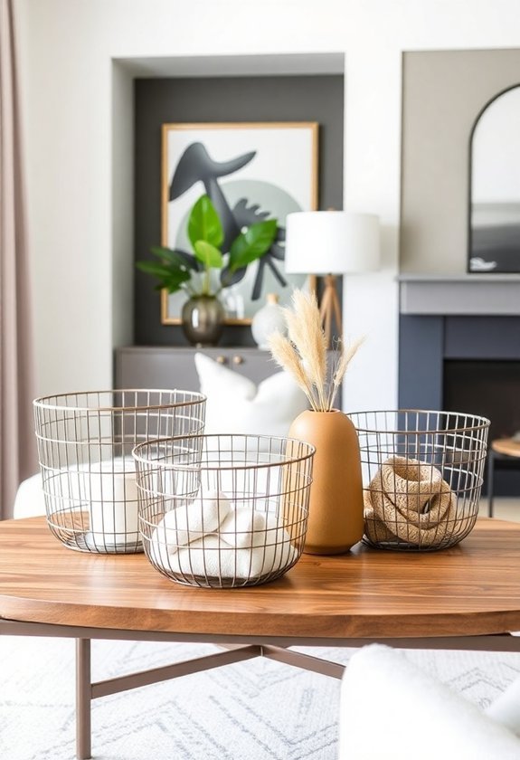 stylish modern wire baskets