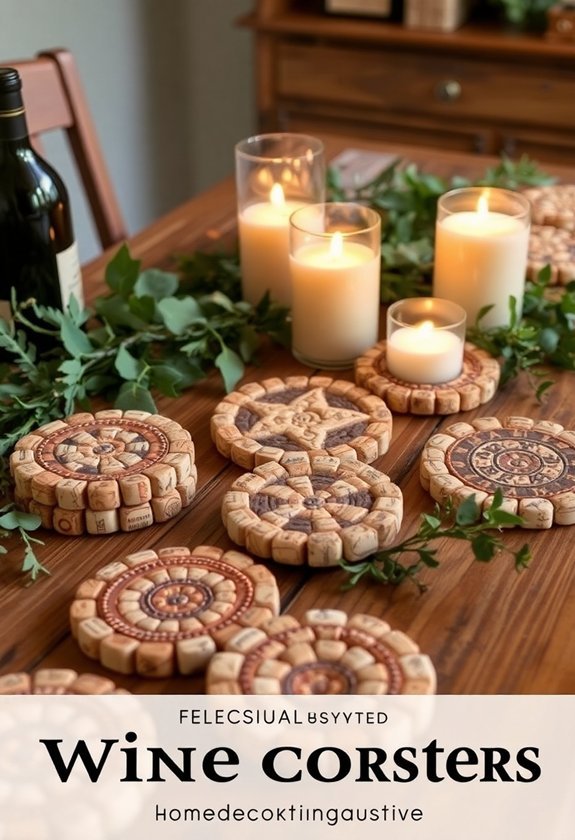 sustainable wine cork coasters