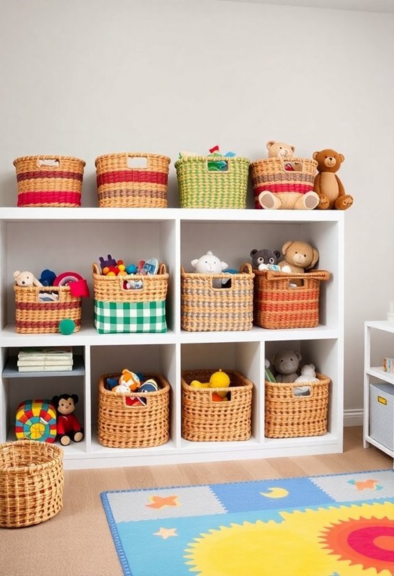 toy organization using baskets