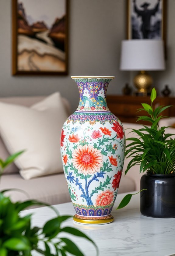 vibrant decorative ceramic vase