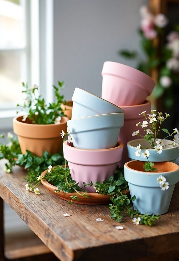 vibrant decorative plant containers