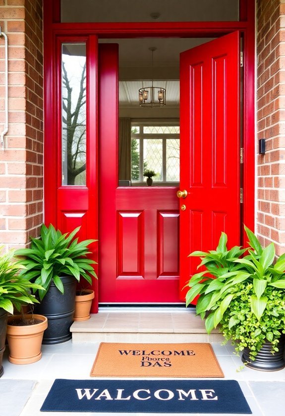 vibrant entryway color choice