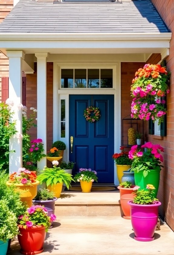 How to Improve Your Home’S Exterior With Beautiful Home Decor Ideas 3 vibrant flower pot decoration