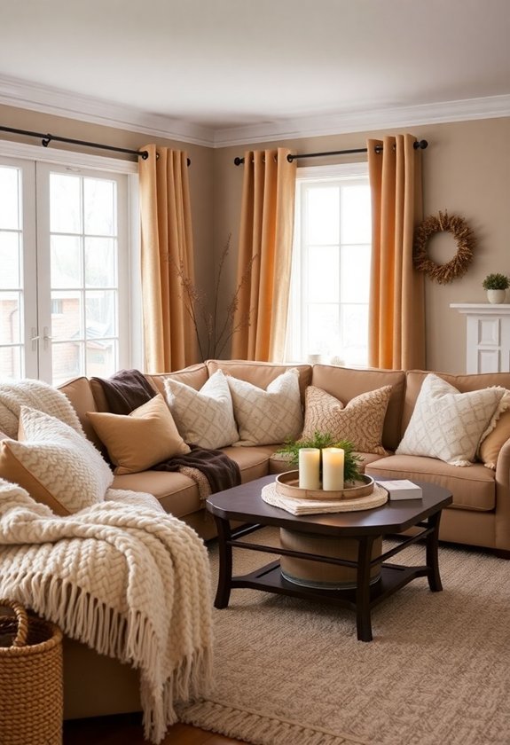 How to Style Your Home With Thanksgiving Decor for a Warm and Inviting Holiday 8 warm soft textiles comfort